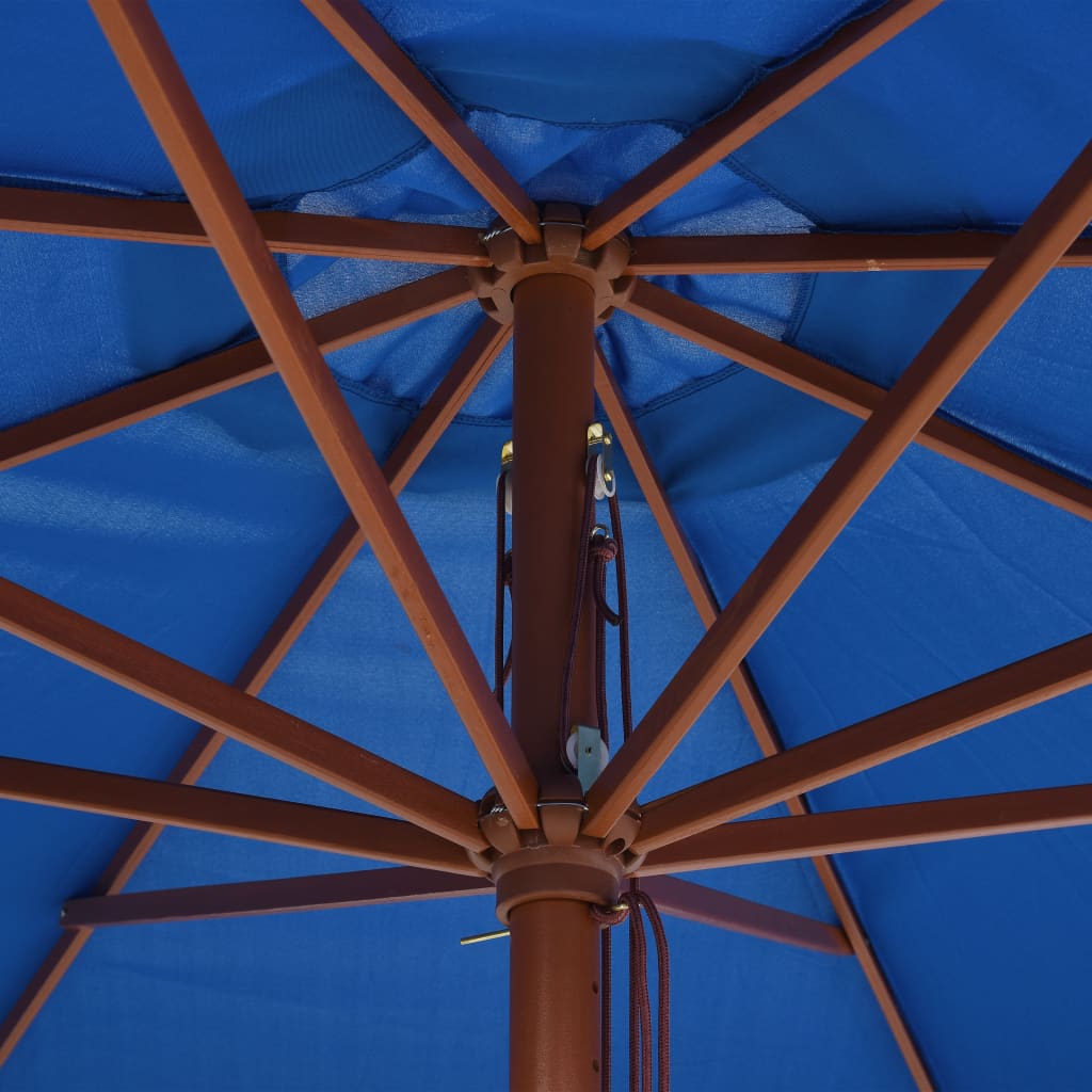 Sonnenschirm Mit Holzmast 350 Cm
