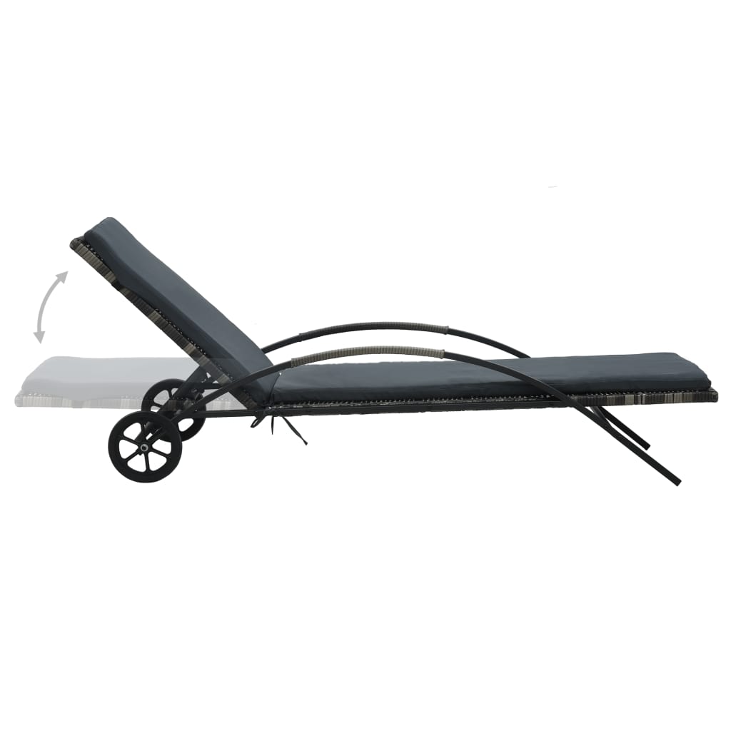 Sonnenliegen Mit Tisch Poly Rattan