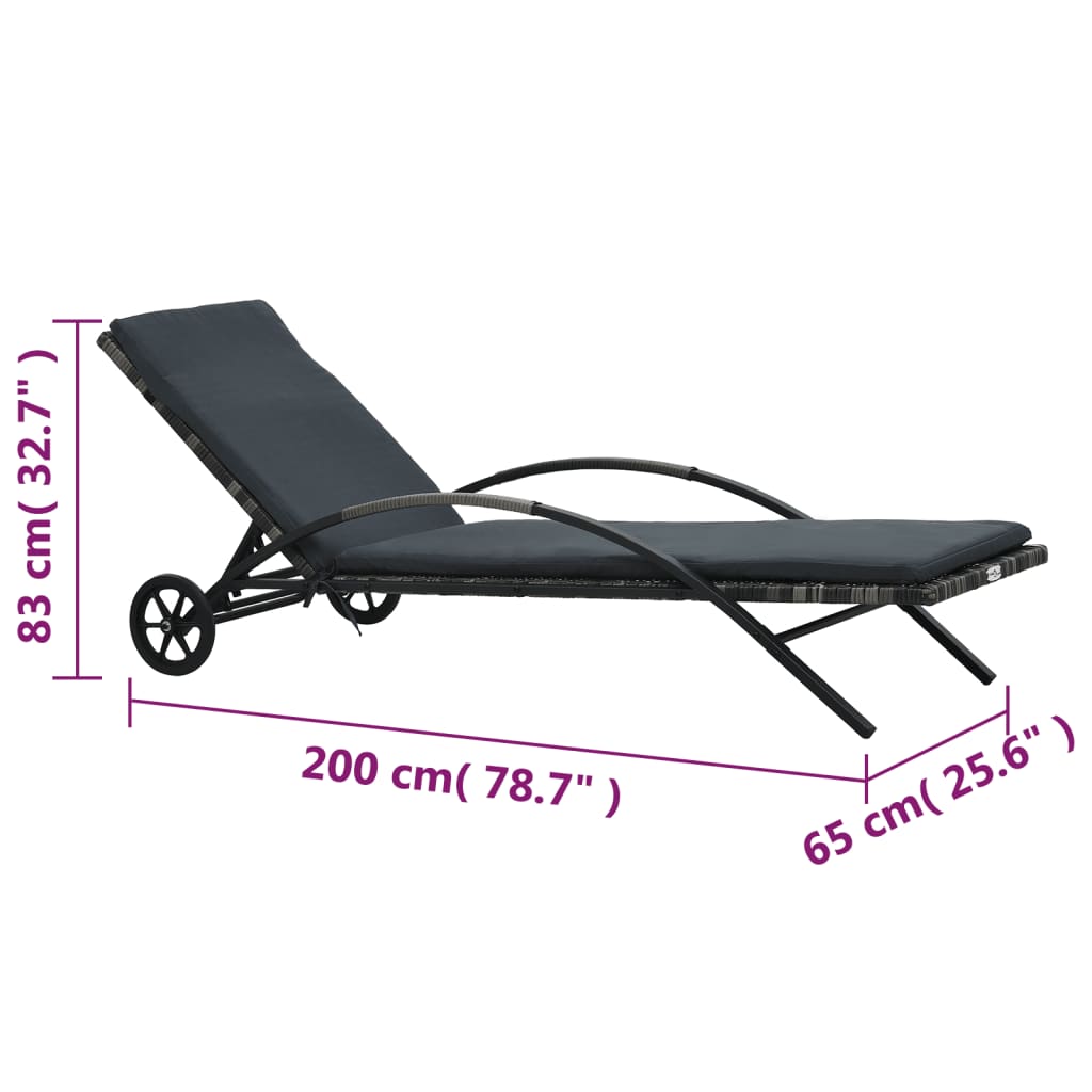 Sonnenliegen Mit Tisch Poly Rattan
