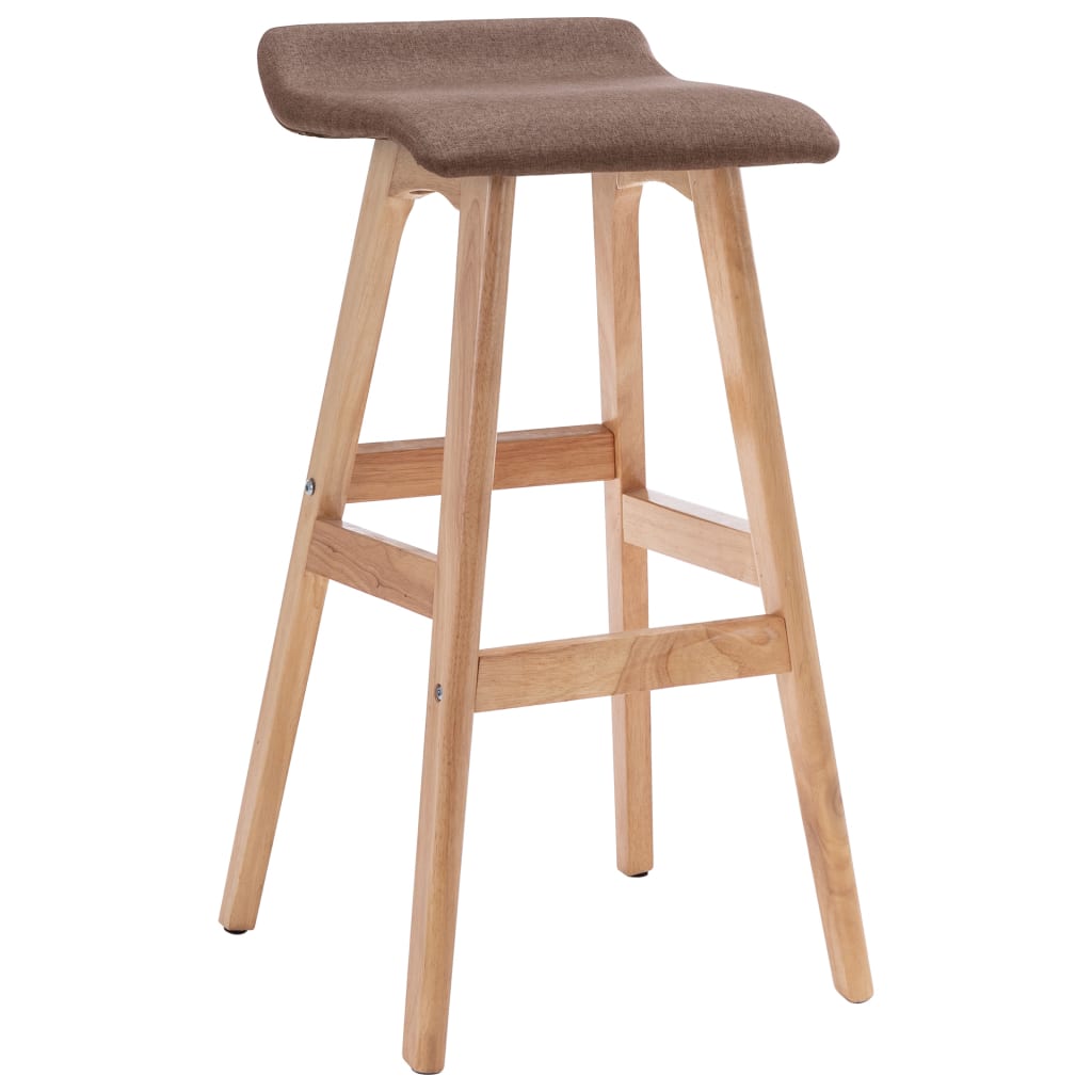 Barhocker 2 Stk. Hellgrau Stoff