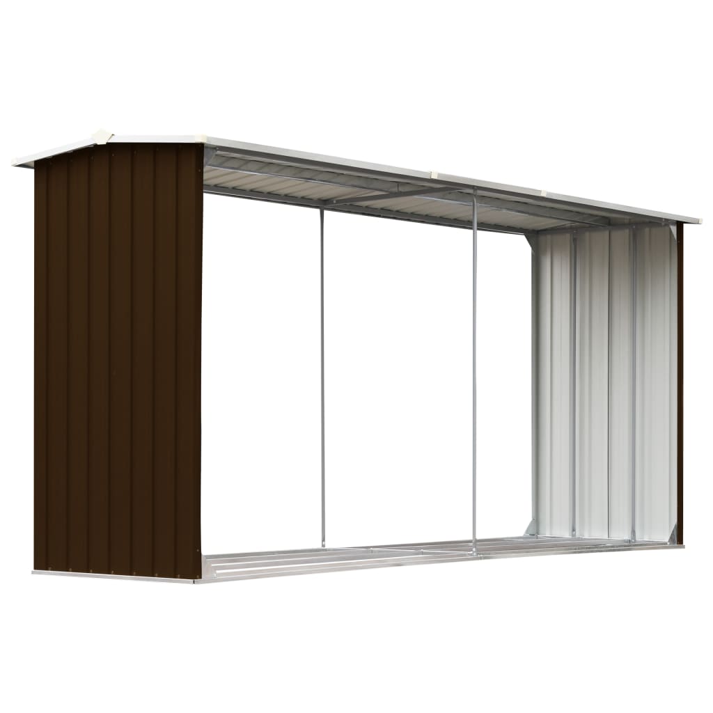 Brennholzlager Verzinkter Stahl 330 X 92 X 153 Cm