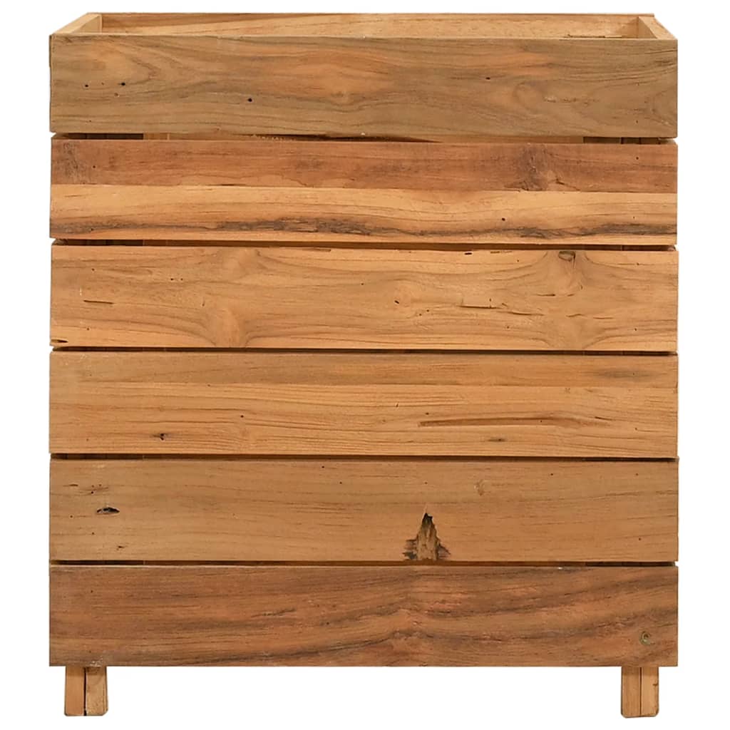 Hochbeet Teak Altholz Und Stahl