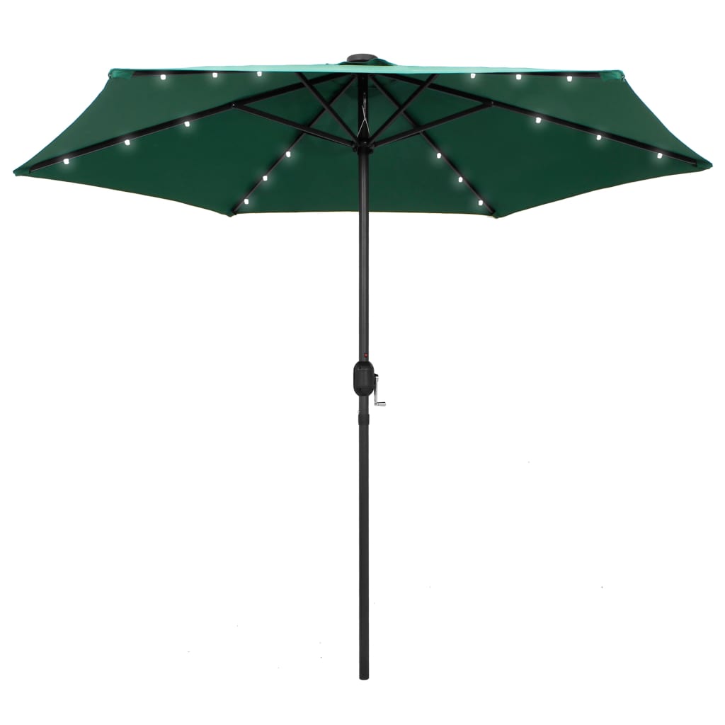 Sonnenschirm Mit Led-Beleuchtung Und Alu-Mast 270 Cm
