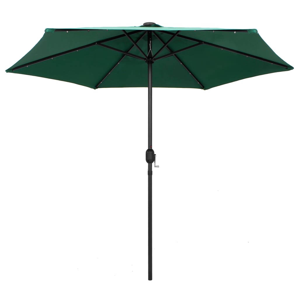 Sonnenschirm Mit Led-Beleuchtung Und Alu-Mast 270 Cm