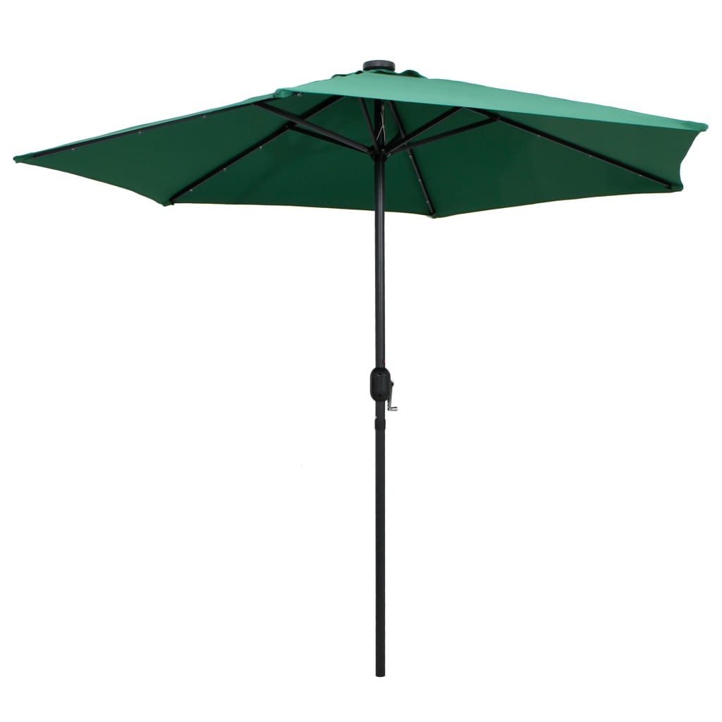 Sonnenschirm Mit Led-Beleuchtung Und Alu-Mast 270 Cm