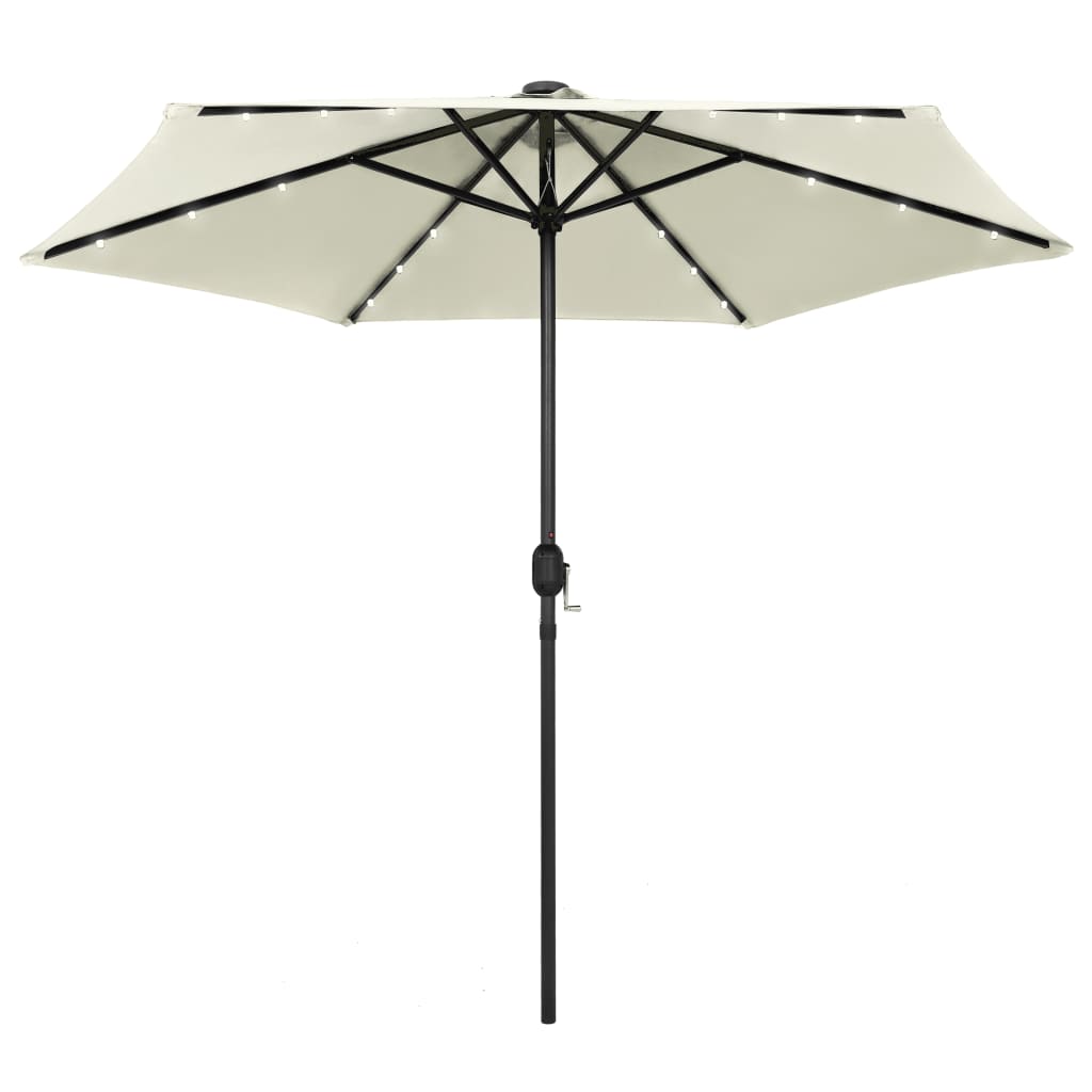 Sonnenschirm Mit Led-Beleuchtung Und Alu-Mast 270 Cm