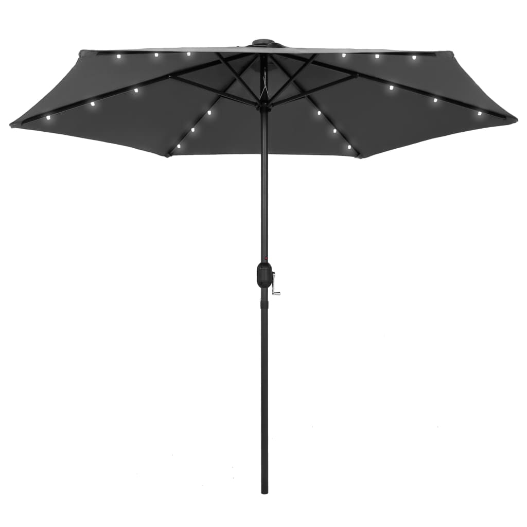 Sonnenschirm Mit Led-Beleuchtung Und Alu-Mast 270 Cm