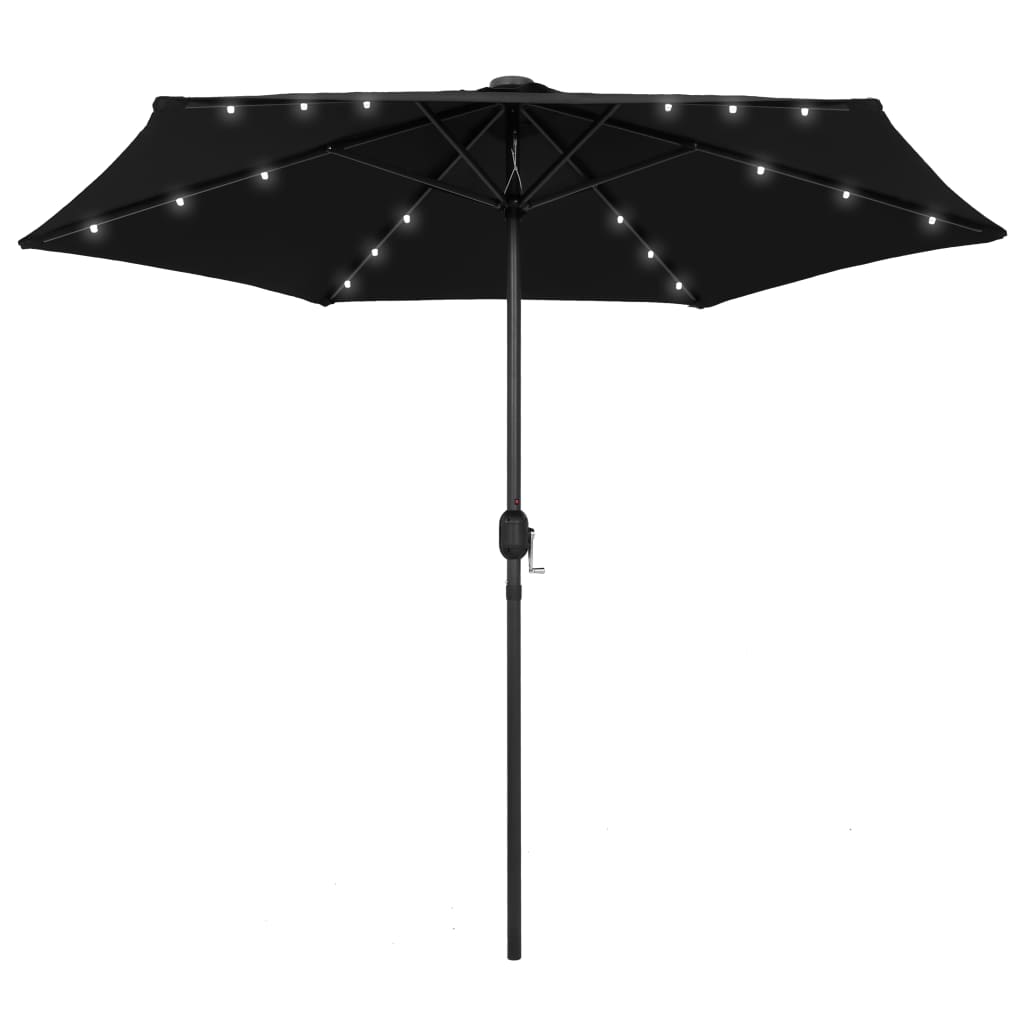 Sonnenschirm Mit Led-Beleuchtung Und Alu-Mast 270 Cm