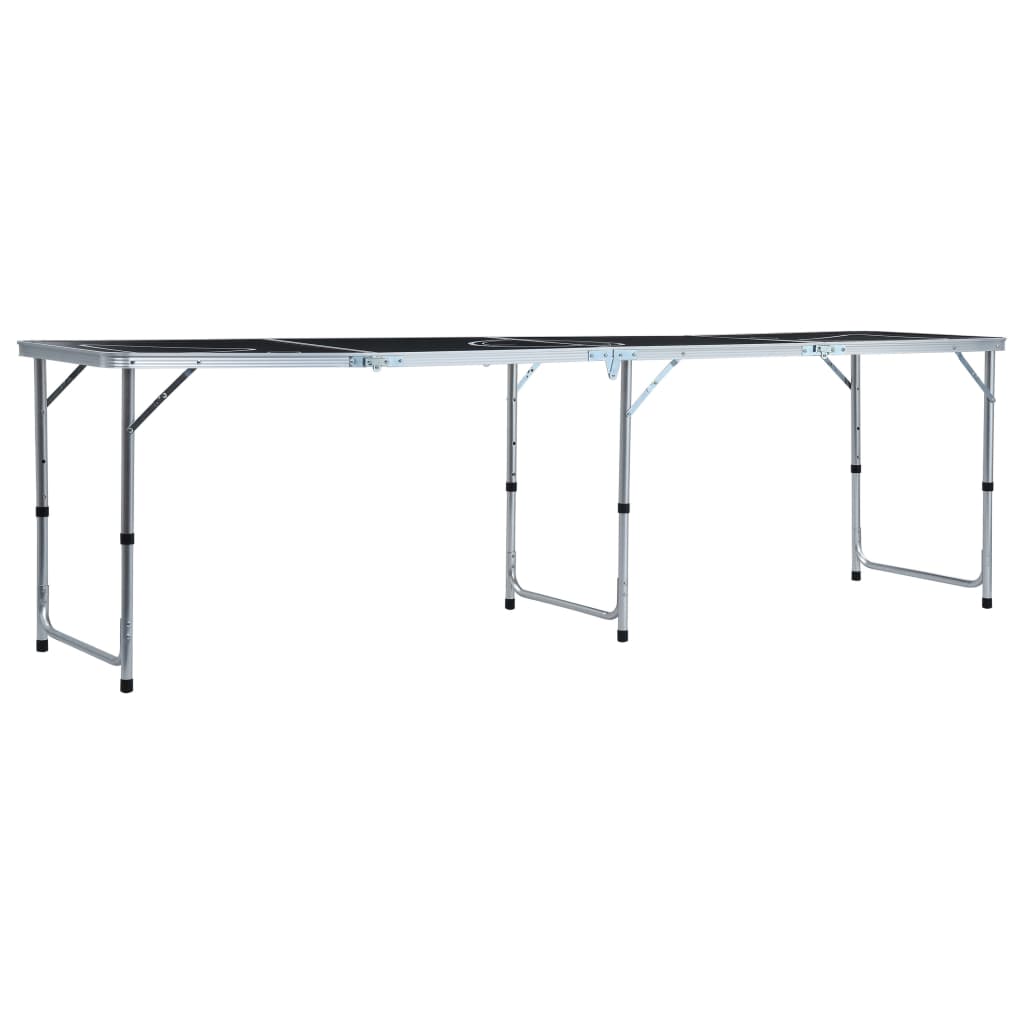 Klappbarer Bier-Pong-Tisch 240 Cm Schwarz