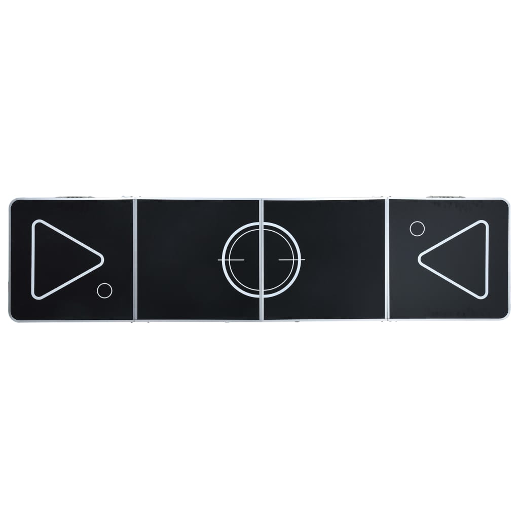 Klappbarer Bier-Pong-Tisch 240 Cm Schwarz