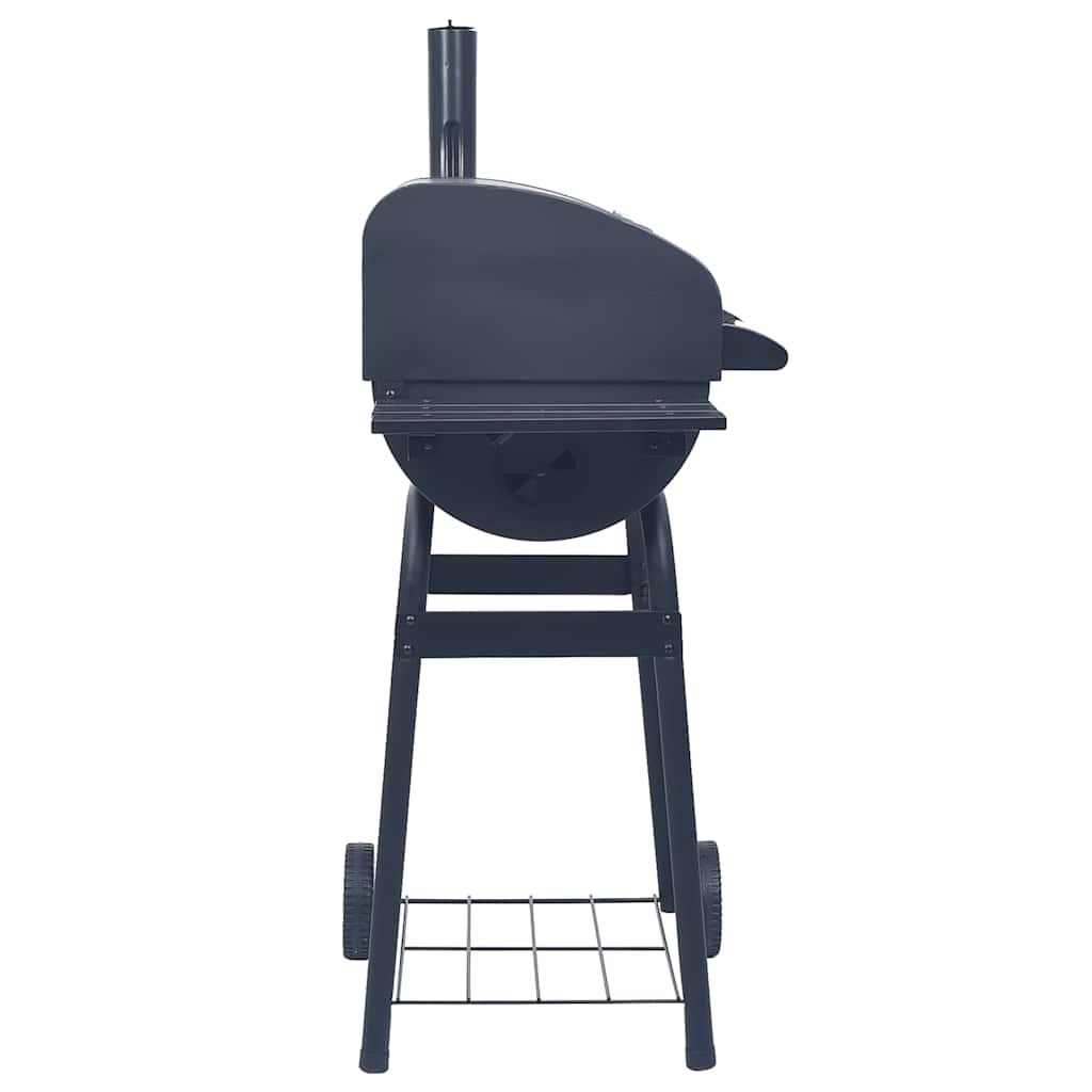 Holzkohlegrill Smoker Mit Unterer Ablage Schwarz