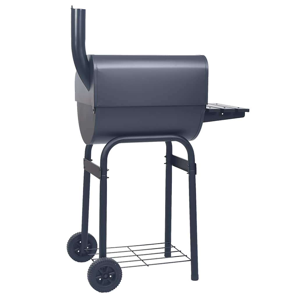 Holzkohlegrill Smoker Mit Unterer Ablage Schwarz