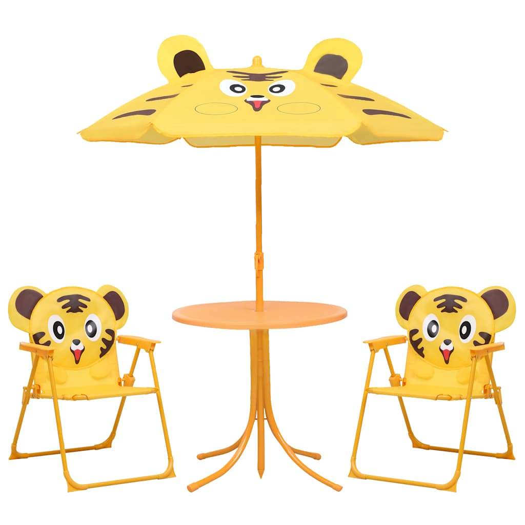 3-Tlg. Garten-Bistro-Set Für Kinder Mit Sonnenschirm
