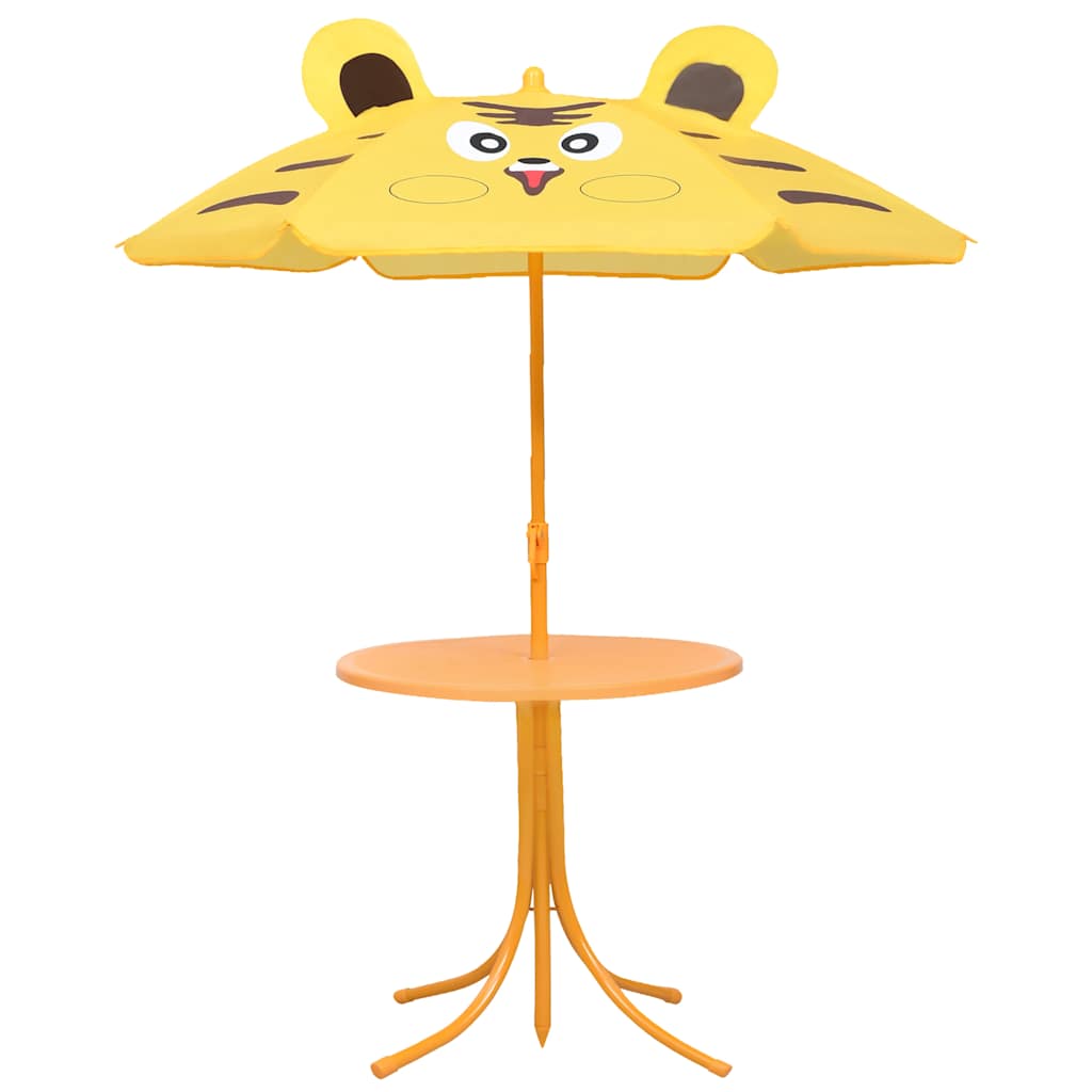 3-Tlg. Garten-Bistro-Set Für Kinder Mit Sonnenschirm