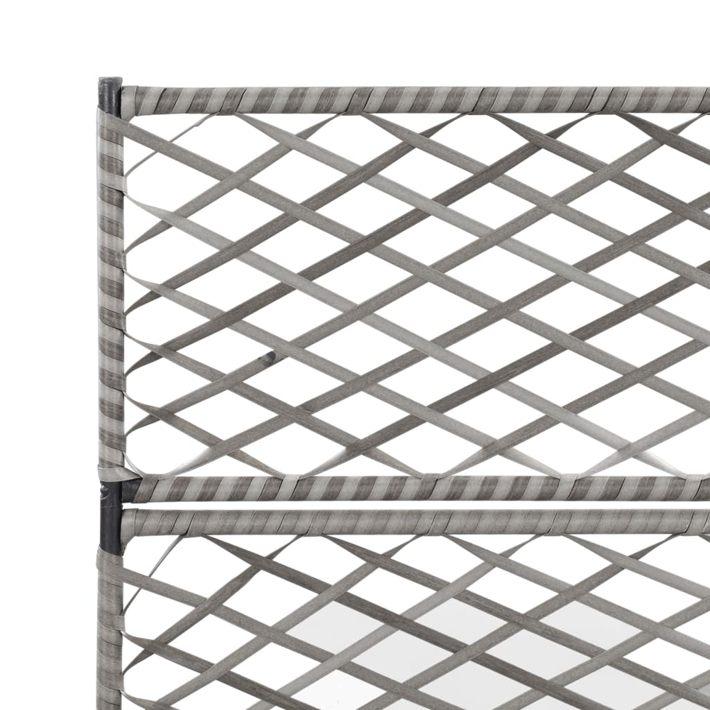 Hochbeet Mit Rankgitter 3 Töpfe 83×30×130Cm Poly Rattan