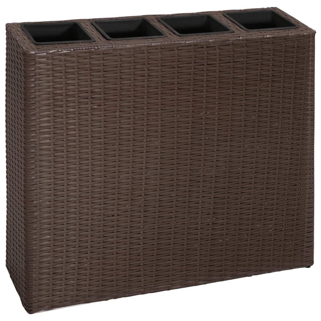 Garten-Hochbeet Mit 4 Töpfen 2 Stk. Poly Rattan