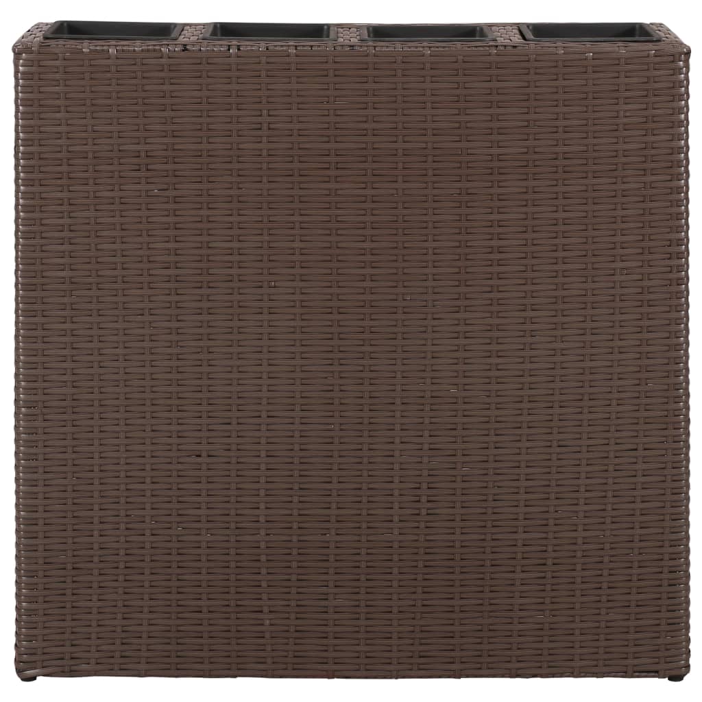 Garten-Hochbeet Mit 4 Töpfen 2 Stk. Poly Rattan