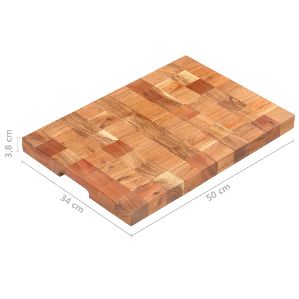 Hackblock 50×30×3,8 Cm Akazie Massivholz