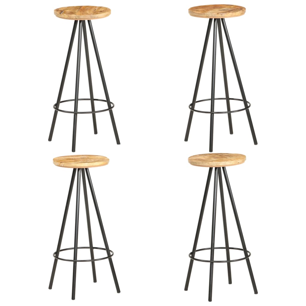 Barhocker 2 Stk. Massives Altholz