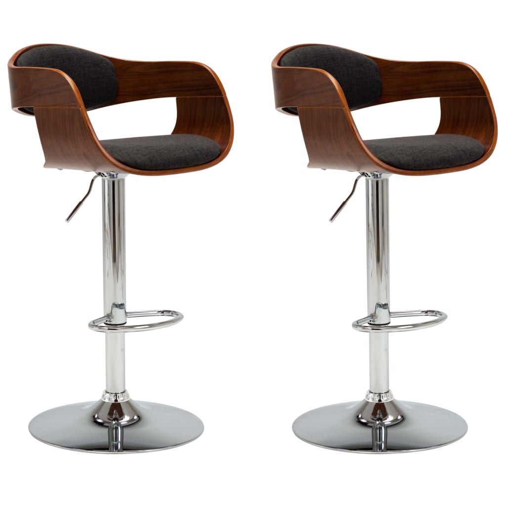 Barhocker 2 Stk. Bugholz Und Stoff
