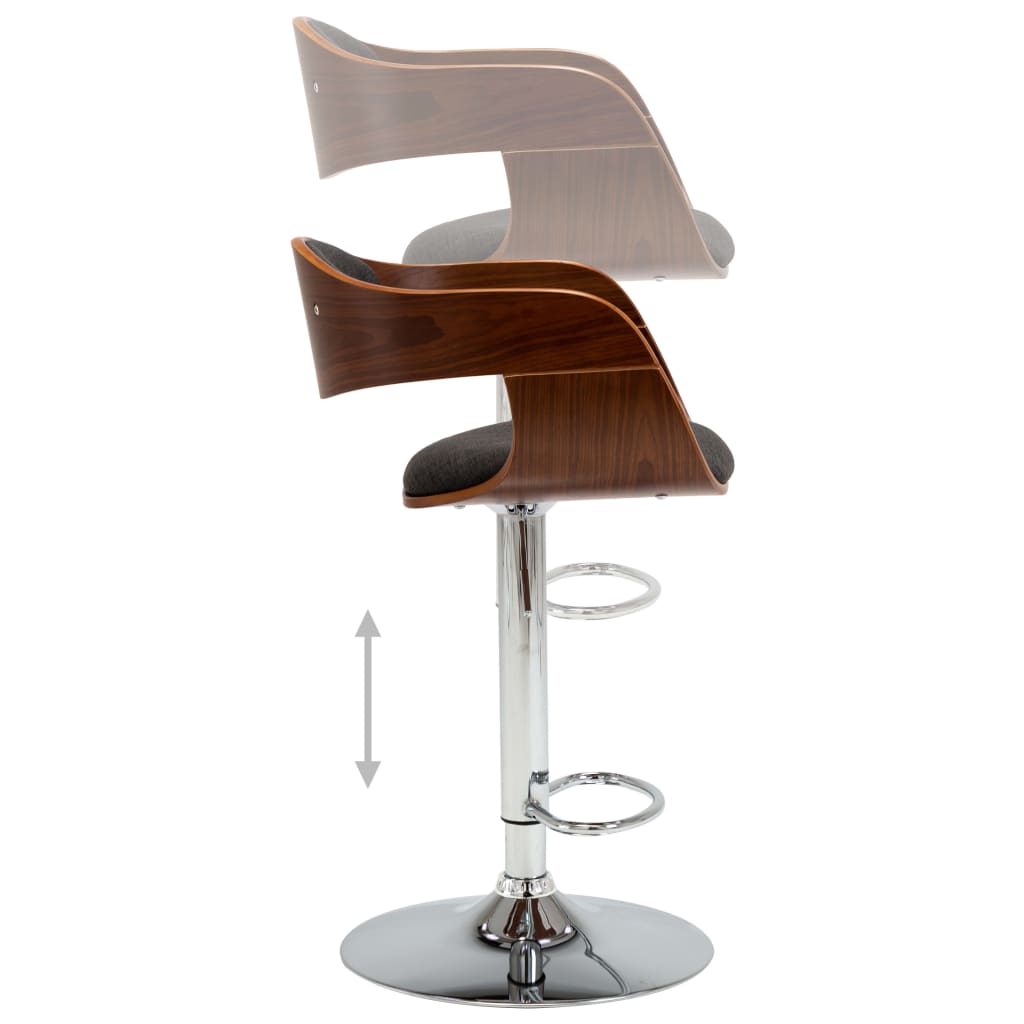 Barhocker 2 Stk. Bugholz Und Stoff