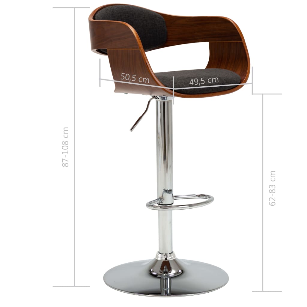 Barhocker 2 Stk. Bugholz Und Stoff
