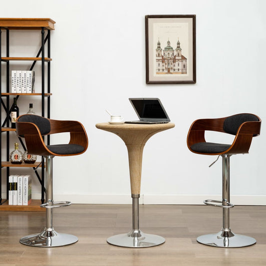Barhocker 2 Stk. Bugholz Und Stoff
