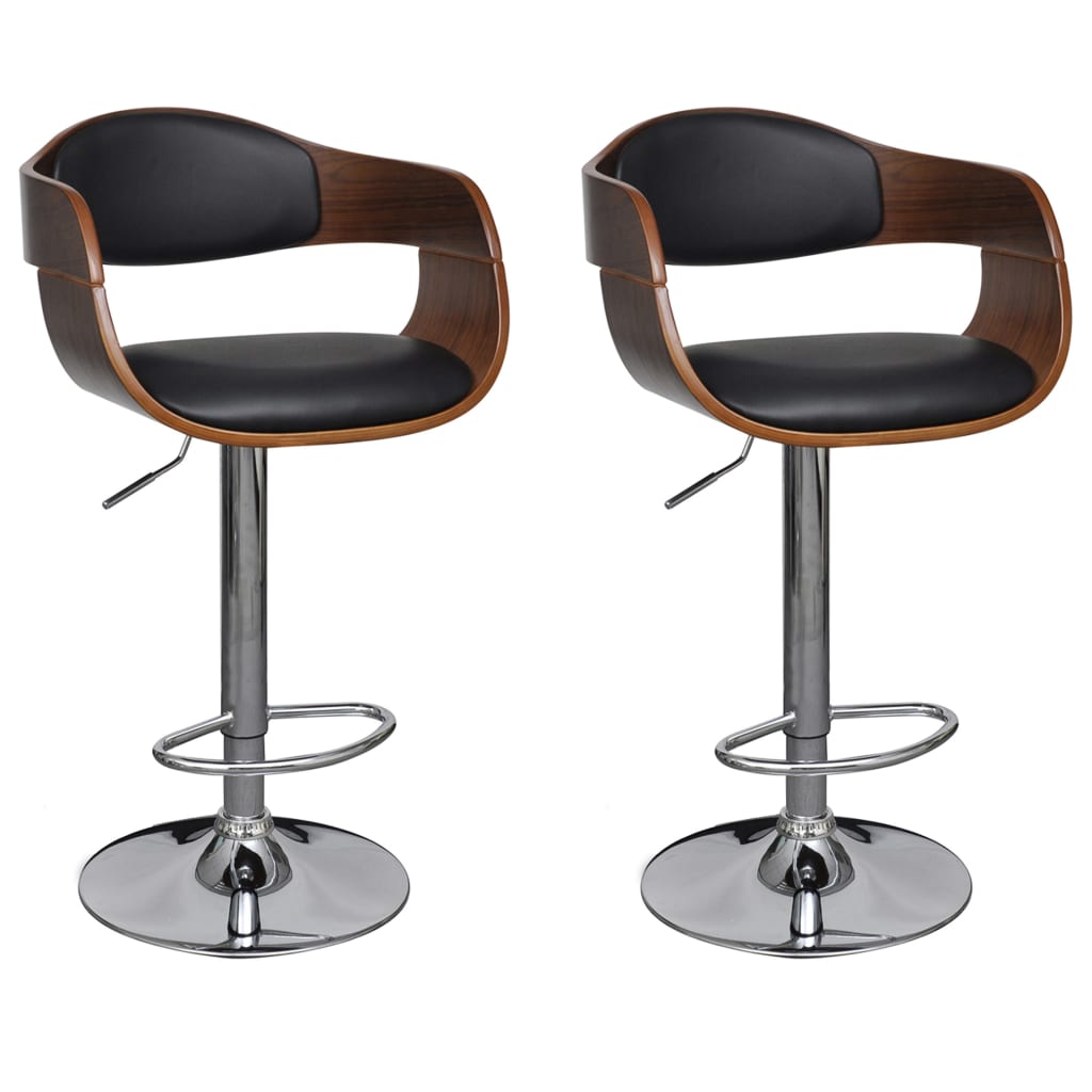 Barhocker 2 Stk. Bugholz Und Stoff