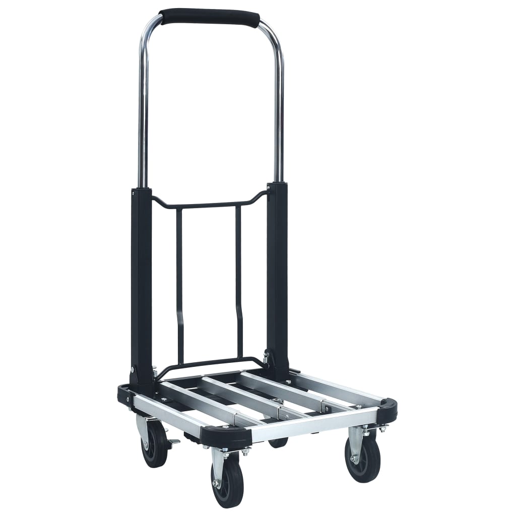 Transportwagen Klappbar 150 Kg Aluminium Silbern