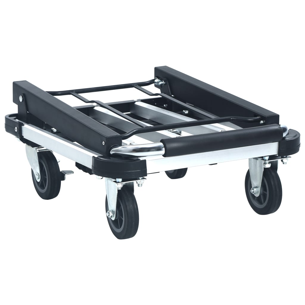 Transportwagen Klappbar 150 Kg Aluminium Silbern
