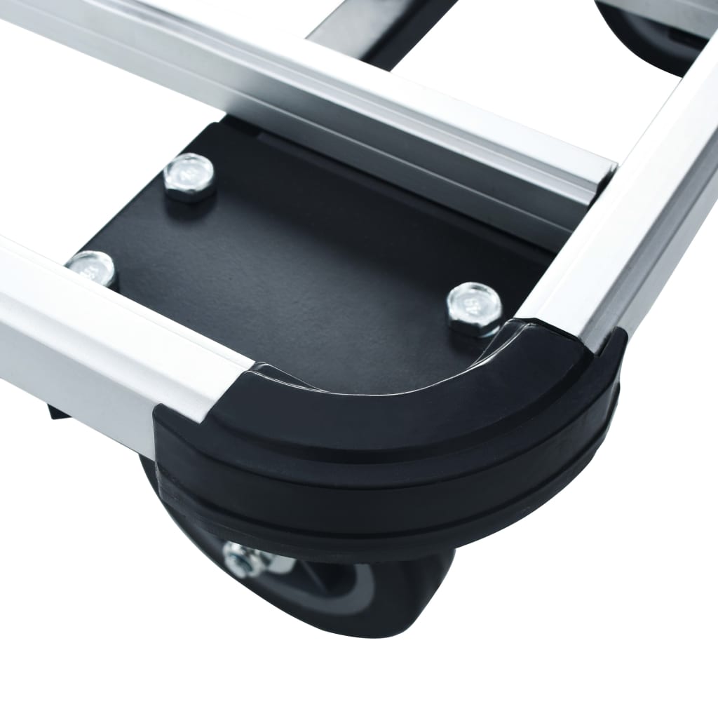 Transportwagen Klappbar 150 Kg Aluminium Silbern