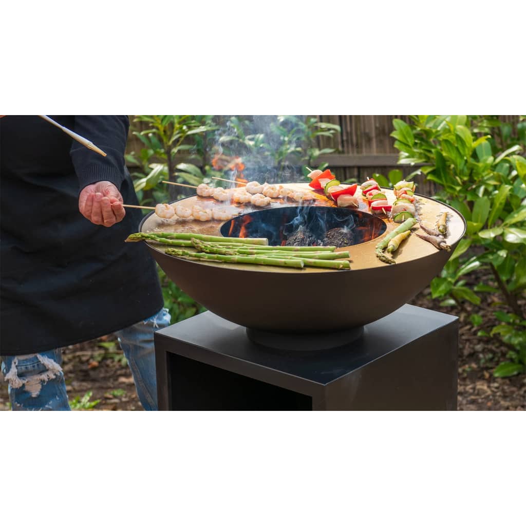 Redfire Feuerschale Mit Grill Onyx 60 Cm Mit Abdeckung Türkis