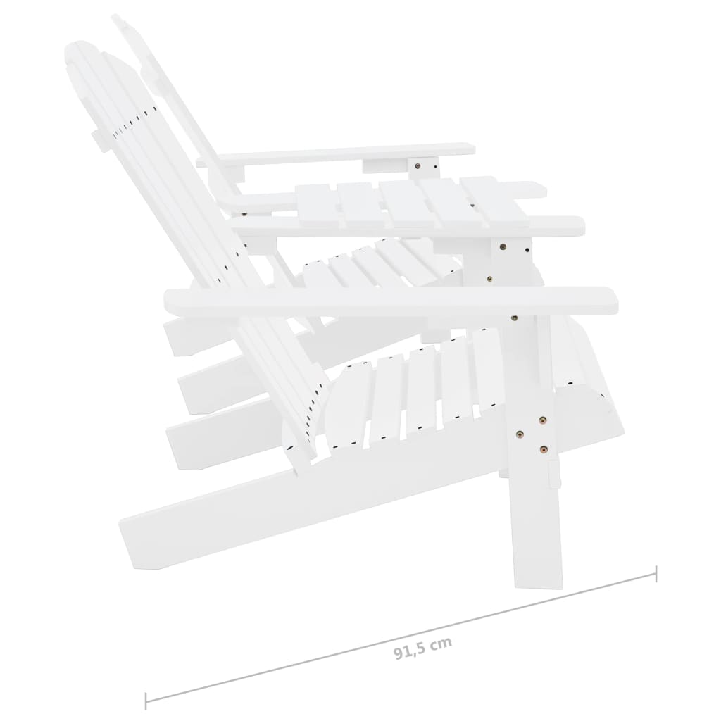 Adirondack-Gartenstühle Mit Tisch Massivholz Tanne