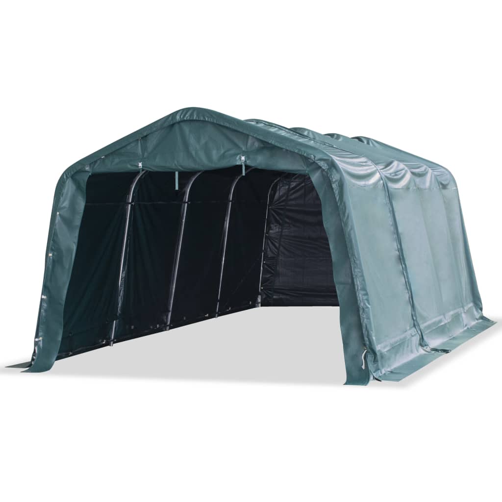 Weidezelt Pvc 550 G/M² 3,3×6,4 M Dunkelgrün