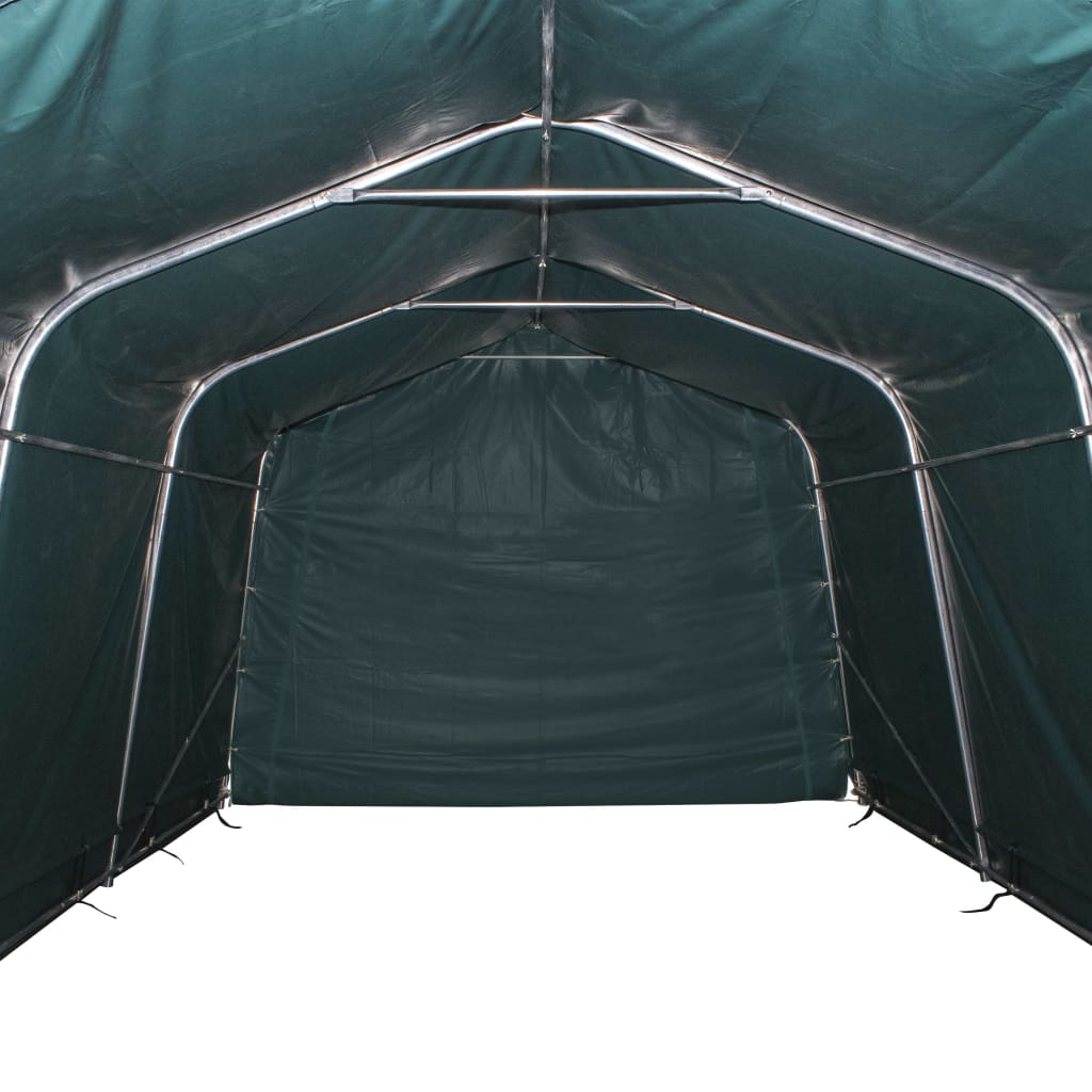 Weidezelt Pvc 550 G/M² 3,3×6,4 M Dunkelgrün