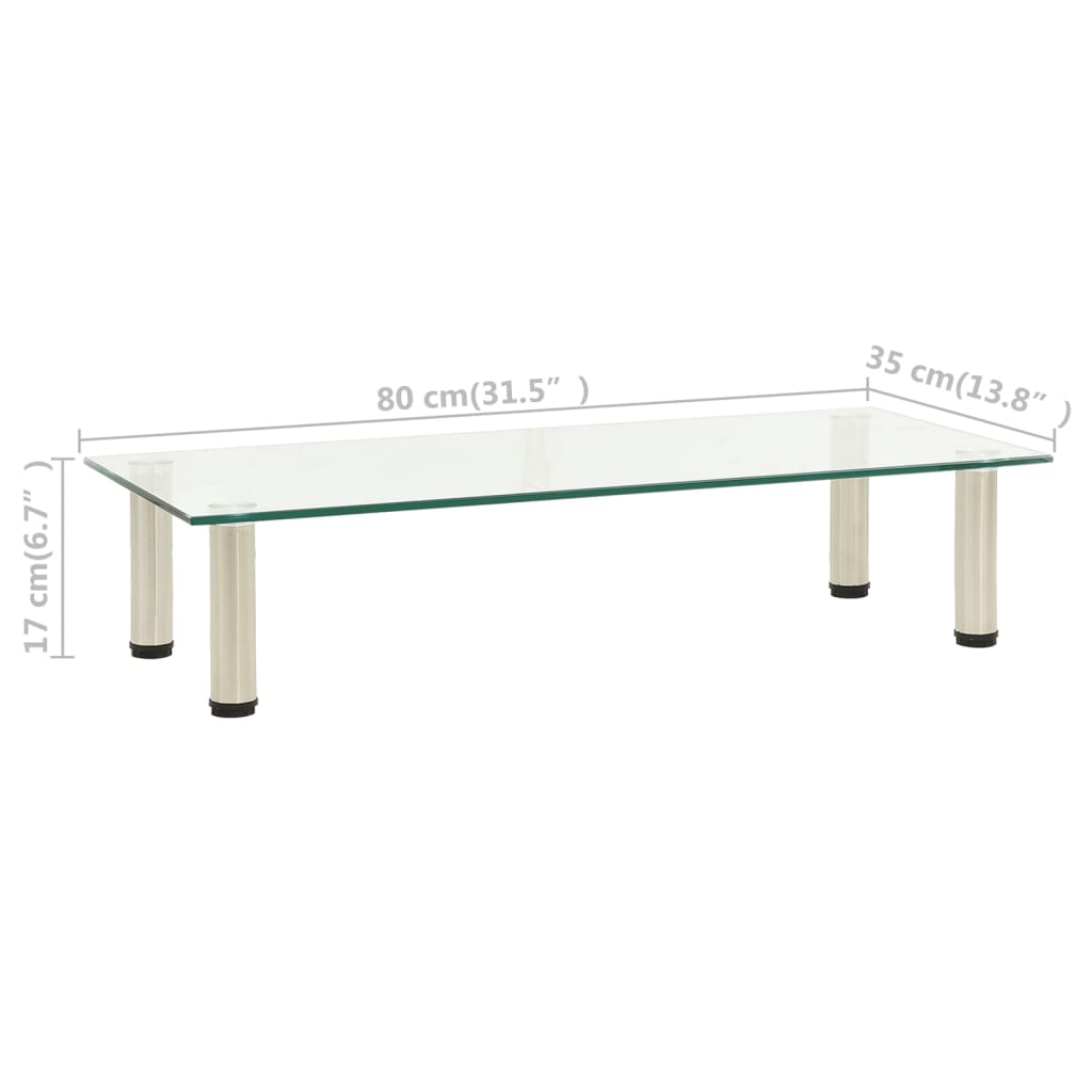 Tv-Tisch 80X35X17 Cm Es Hartglas