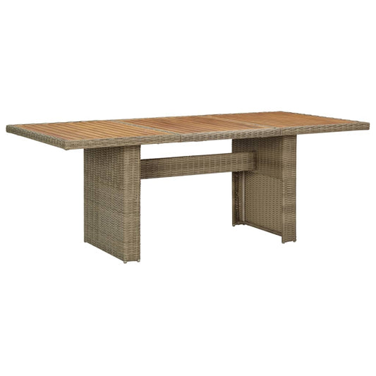 Garten-Esstisch 200X100X74 Cm Poly Rattan