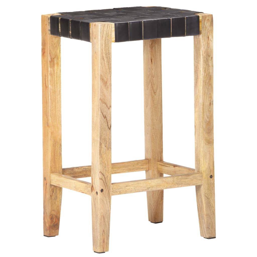 Barhocker 2 Stk. Echtleder
