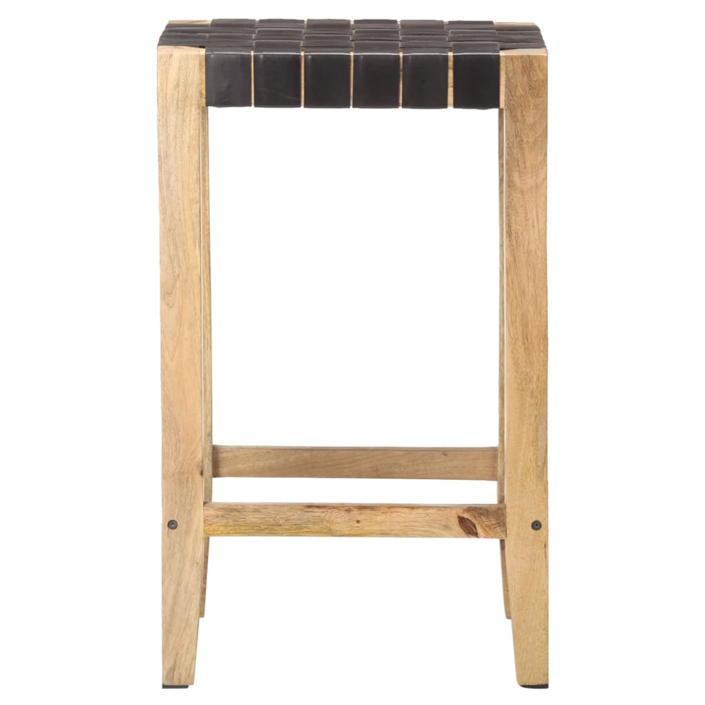 Barhocker 2 Stk. Echtleder