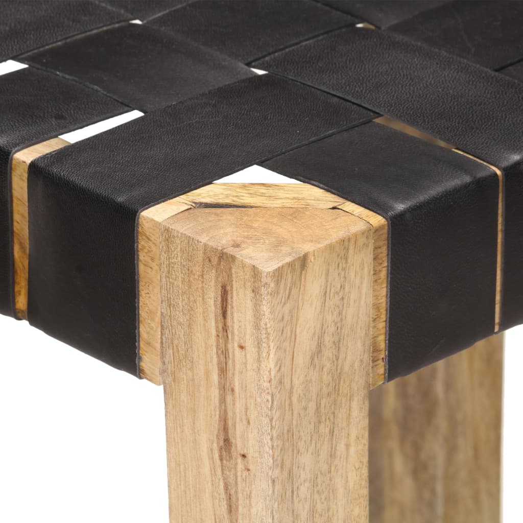 Barhocker 2 Stk. Echtleder