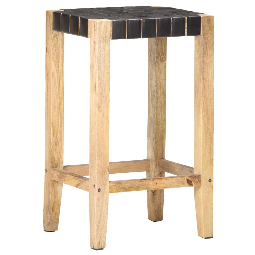 Barhocker 2 Stk. Echtleder