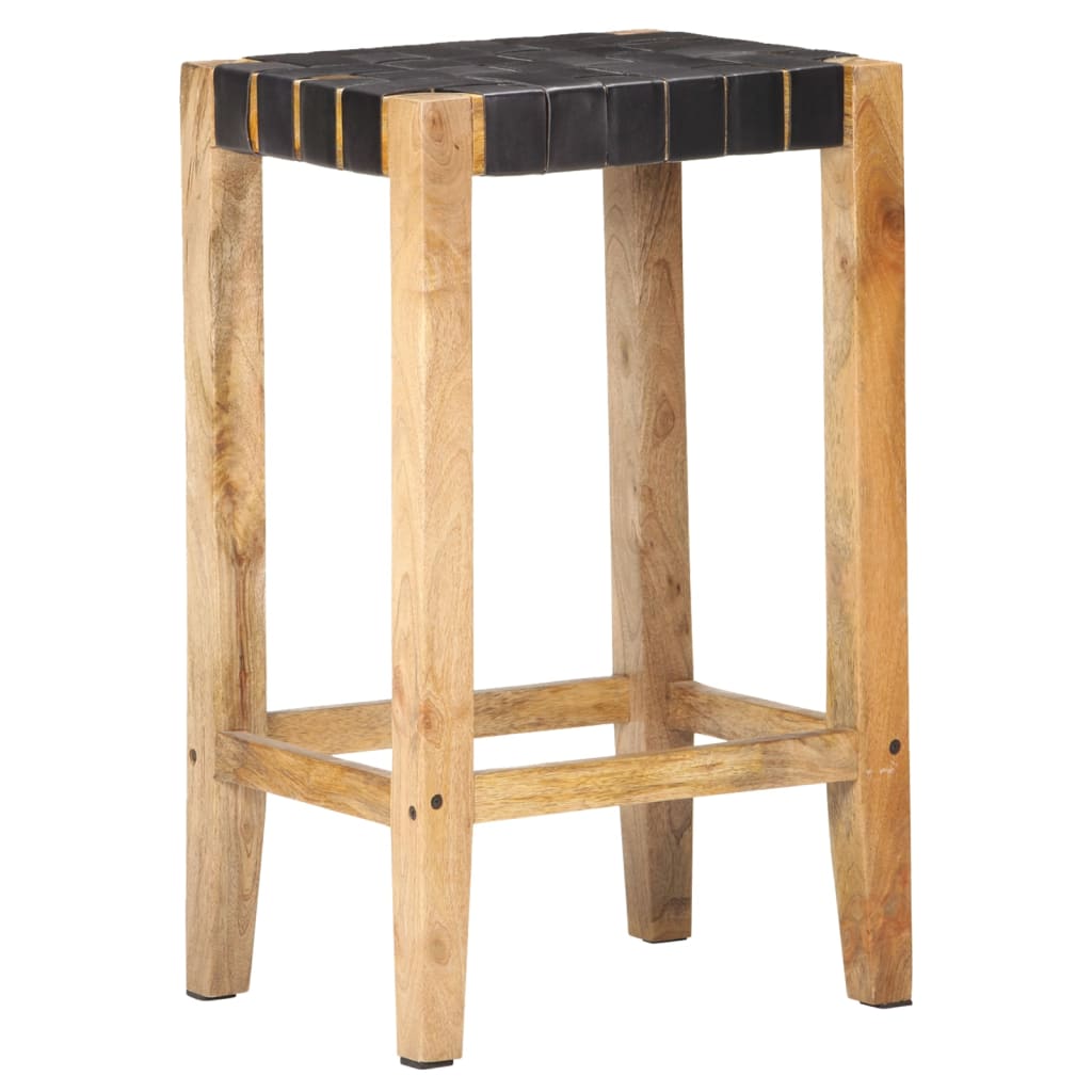 Barhocker 2 Stk. Echtleder
