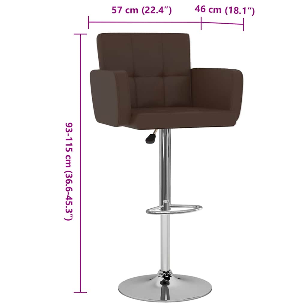 Barhocker 2 Stk. Kunstleder
