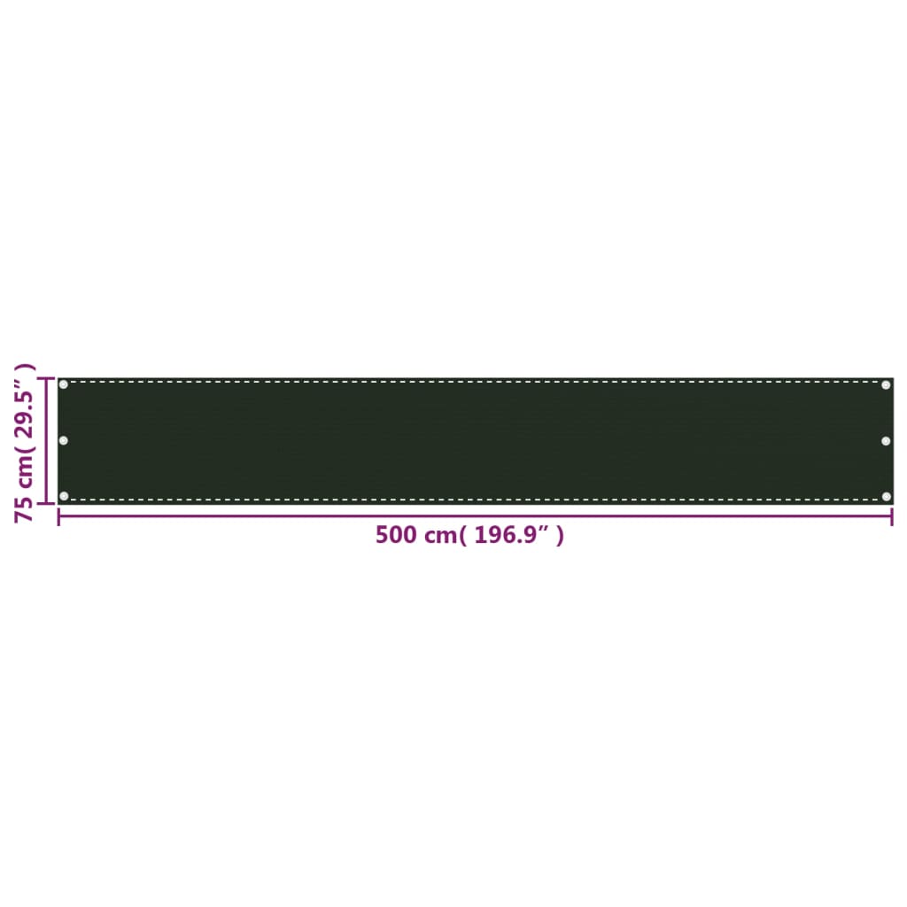 Balkon-Sichtschutz Hdpe Dunkelgrün
