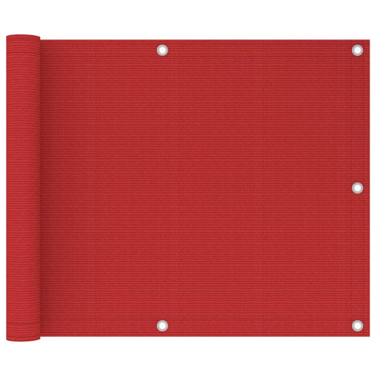 Balkon-Sichtschutz Hdpe Rot