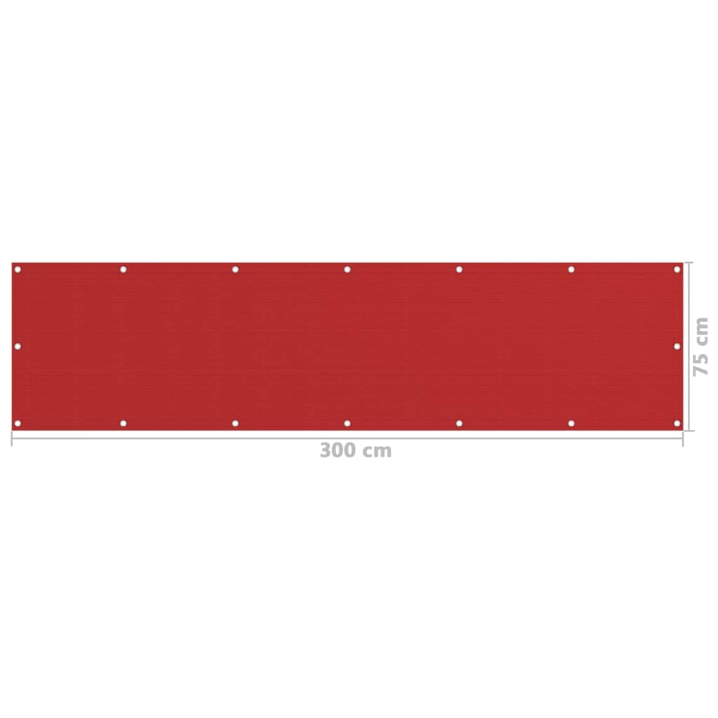 Balkon-Sichtschutz Hdpe Rot