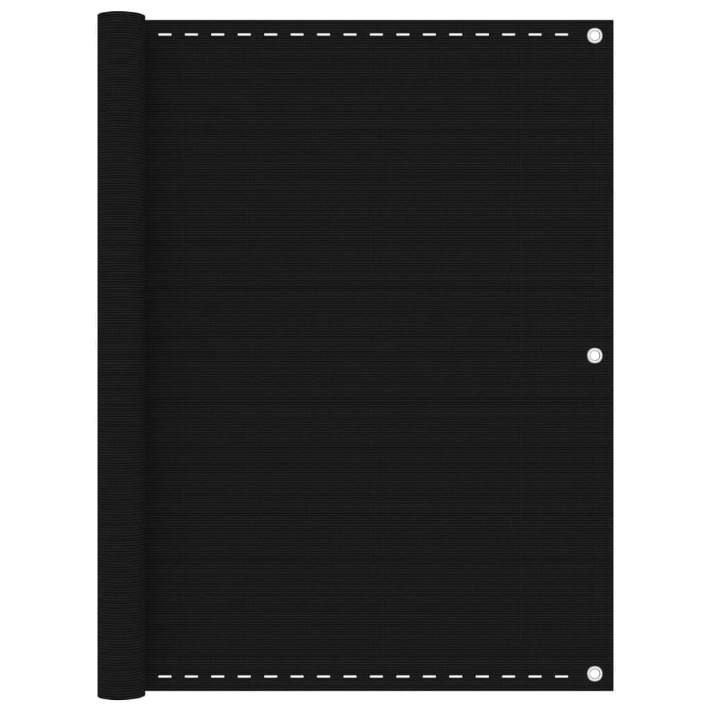 Balkon-Sichtschutz Hdpe Schwarz