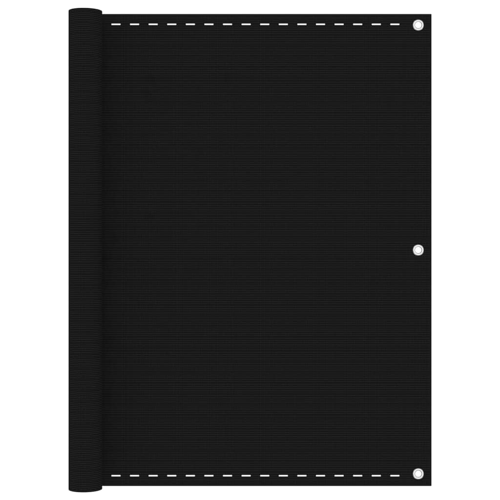Balkon-Sichtschutz Hdpe Schwarz