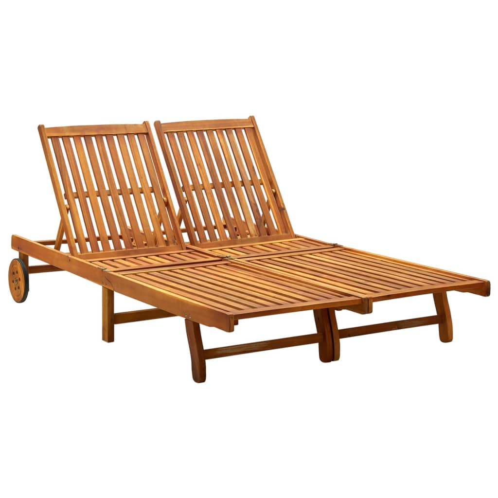 Sonnenliege Mit Tisch Massivholz Akazie