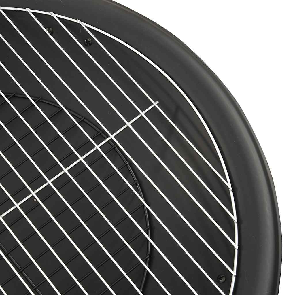 2-In-1 Feuerstelle Und Grill Mit Schürhaken 56X56X49 Cm Stahl